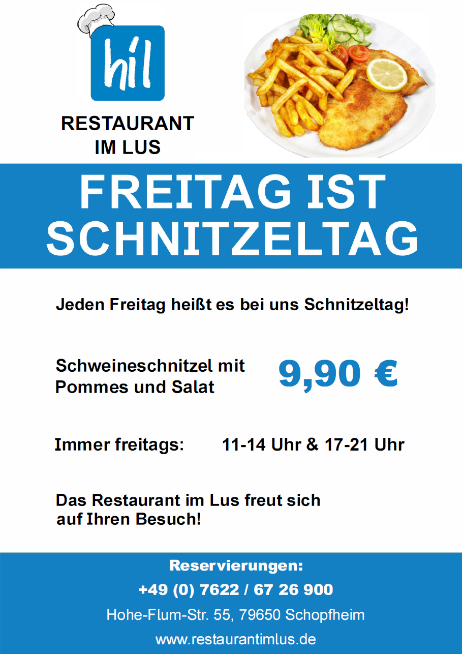Restaurant im Lus Schnitzeltag - Freitag